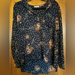 Pleione floral blue top